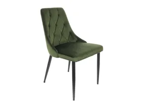 BRW Стілець м'який оксамитовий BRW ALVAR Velvet: оливковий DUBLIN_OLIVE_GREEN_52 фото