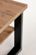 Журнальный столик деревянный HALMAR VENOM U, 120x60 см, цвет: дуб вотан/черный фото thumb №4