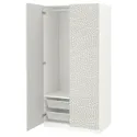 IKEA PAX ПАКС / MISTUDDEN МИСТУДДЕН, гардероб, комбинация, белый / серый узор, 100x60x201 см 995.210.58 фото thumb №1