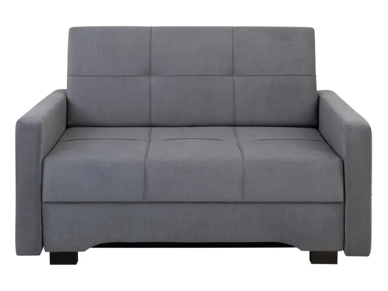 BRW Двухместный диван-кровать BRW BADO с ящиком для хранения, велюровый серый SO-BADO-2FBK-G2_BBA408 фото №1