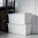 IKEA SOCKERBIT СОККЕРБІТ, коробка для зберігання з кришкою, білий, 38x76x30 см 405.220.88 фото thumb №7
