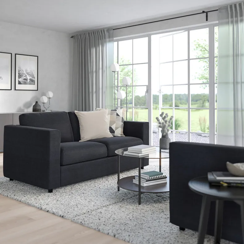 IKEA VIMLE ВИМЛЕ, 2-местный диван, Саксемара черно-синяя 693.990.16 фото №2
