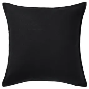 IKEA GURLI ГУРЛИ, чехол на подушку, черный, 50x50 см 802.811.38 фото