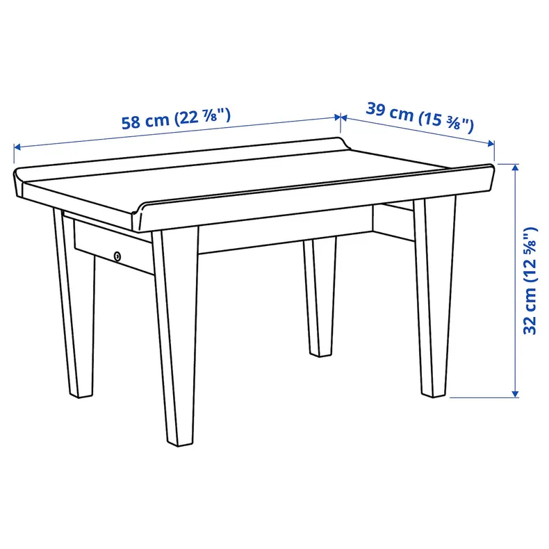 IKEA GUTTANE, таблица, дуб, 58x39 см 805.877.18 фото №6