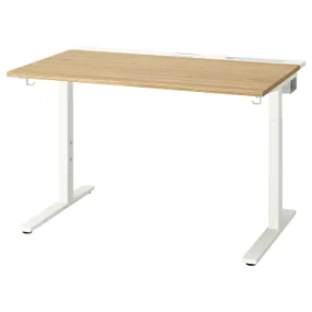 IKEA MITTZON МІТТЗОН, письмовий стіл, дуб okl / білий, 120x80 см 295.260.97 фото