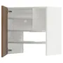 IKEA METOD МЕТОД, навесной шкаф д / вытяжки / полка / дверь, белый / Имитация коричневого ореха, 60x60 см 995.195.12 фото
