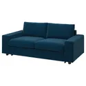 IKEA VIMLE ВІМЛЕ, 2-місний диван-ліжко, з широкими підлокітниками/Djuparp темно-зелено-синій 095.372.66 фото thumb №2