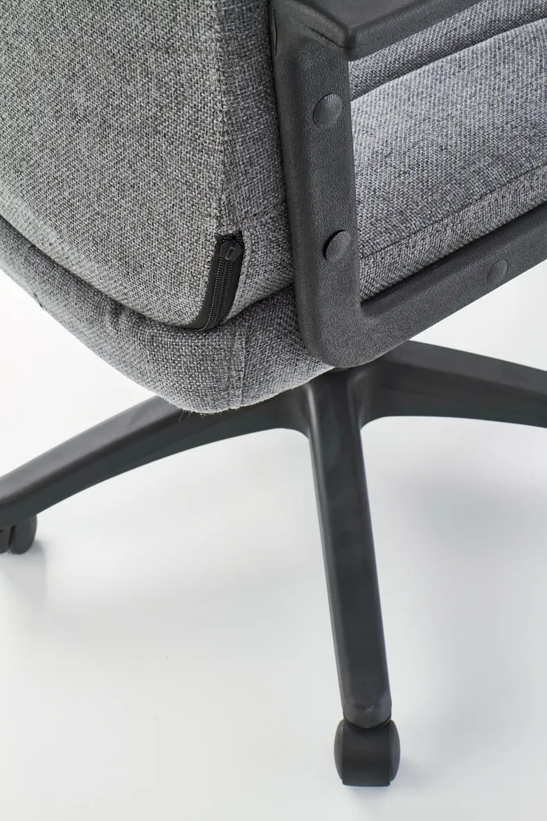 Крісло комп'ютерне офісне обертове HALMAR RINO сірий, тканина фото №4