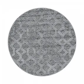 BRW Сучасний килим 3D La Casa сірий круг 120x120 4058819119556 фото