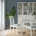 IKEA EKEDALEN ЭКЕДАЛЕН, стул, белый / Хакебо светло-бирюзовый 294.292.18 фото thumb №7