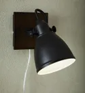 BRW Родной регулируемый настенный светильник для чтения черный деревянный 080864 фото thumb №2