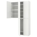 IKEA PLATSA ПЛАТСА, гардероб с 6 дверями, Фонны белые, 140x42x241 см 593.365.57 фото thumb №1