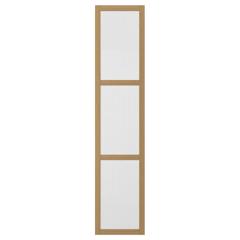 IKEA TONSTAD ТОНСТАД, дверца с петлями, дуб / стекло, 50x229 см 995.530.49 фото №1