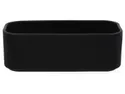 BRW Полосатая крышка для цветочного горшка Ronda керамическая черная 091709 фото thumb №1
