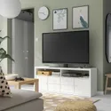 IKEA KALLAX КАЛЛАКС, комбінація шаф для телевізора, білий, 147x39x60 см 295.606.75 фото thumb №2