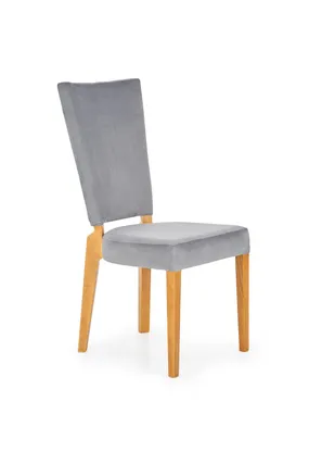 Кухонний стілець HALMAR ROIS медовий дуб/сірий (1шт=2шт) фото