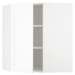IKEA METOD МЕТОД, кутова навісна шафа з полицями, білий Енкопінг / білий імітація дерева, 68x80 см 694.736.00 фото
