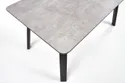Стіл обідній HALMAR HALIFAX 160x90 см бетон, чорний фото thumb №6