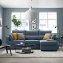 IKEA ESKILSTUNA ЭСКИЛЬСТУНА, 3-местный диван с козеткой, Окрашенный в синий цвет 995.201.91 фото thumb №3