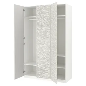 IKEA PAX ПАКС / MISTUDDEN МИСТУДДЕН, гардероб, комбинация, белый / серый узор, 150x60x236 см 795.212.00 фото
