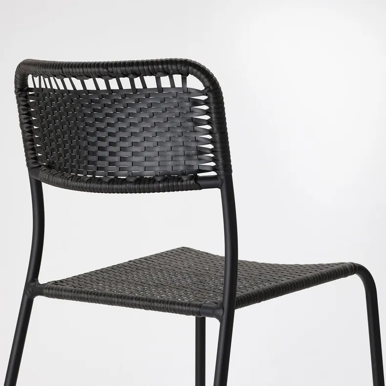 IKEA VIHOLMEN ВІХОЛЬМЕН, стілець, вуличний, темно-сірий 204.633.01 фото №4