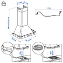 IKEA FÖLJANDE ФОЛЬЙЭНДЕ, вытяжка кухонная стен креп (колпак), нержавеющая сталь, 80 см 205.217.06 фото thumb №9