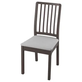 IKEA EKEDALEN ЭКЕДАЛЕН, стул, темно-коричневый / светло-серый 803.407.60 фото