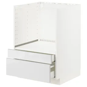 IKEA METOD МЕТОД / MAXIMERA МАКСИМЕРА, напольн шк д / комб СВЧ / ящики, белый / Рингхульт белый, 60x60 см 890.269.78 фото