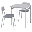 IKEA GRÅSALA ГРОСАЛА / GRÅSALA ГРОСАЛА, стіл+2 стільці, сірий сірий / сірий, 67 см 694.840.38 фото thumb №1