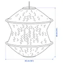 IKEA BLÅSTÅNG, абажур подвесной лампы, 45 см 805.807.31 фото thumb №5