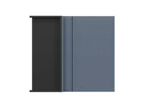 BRW Угловой верхний кухонный шкаф Верди левый мистик матовый строит угловой 80х95 см, черный/матовый FL_GNW_80/95/35_L/B-CA/MIM фото