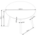 Круглий стіл кухонний HALMAR BALROG 100x100 см, каркас - чорний, стільниця - світло-сіра фото thumb №12