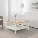 IKEA HEMNES ХЕМНЕС, журнальний столик, біла пляма / світло-коричнева, 90x90 см 304.134.95 фото thumb №2