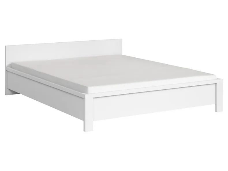 BRW Кровать двуспальная BRW KASPIAN 160х200 см, белый / матовый белый LOZ/160-BI/BIM фото №1