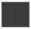 BRW Кухонна шафа Sole L6 80 см дводверна з висувним ящиком чорний матовий, чорний/чорний матовий FM_GC_80/72_L/P-CA/CAM фото thumb №1