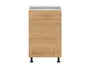 BRW Базовый шкаф для кухни Sole 50 см правый с ящиком soft-close дуб арлингтон, альпийский белый/арлингтонский дуб FH_D1S_50/82_P/STB-BAL/DAANO фото
