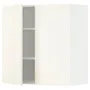 IKEA METOD МЕТОД, навісна шафа з полицями / 2 дверцят, білий / ВАЛЛЬСТЕНА білий, 80x80 см 395.072.63 фото