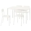 IKEA VIHALS / VIHALS, стол и 4 стула, белый/белый, 84/120x74 см 395.899.56 фото