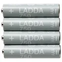 IKEA LADDA ЛАДДА, батарейка акумуляторна, HR03 AAA 1.2В, 750 мА/год 905.098.19 фото thumb №1