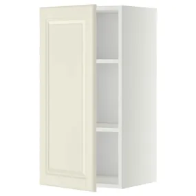IKEA METOD МЕТОД, навесной шкаф с полками, белый / бодбинские сливки, 40x80 см 594.675.10 фото