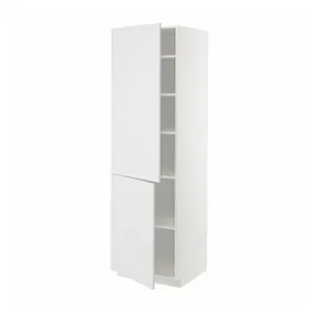 IKEA METOD МЕТОД, высокий шкаф с полками / 2 дверцы, белый / Стенсунд белый, 60x60x200 см 994.615.11 фото