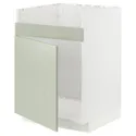 IKEA METOD МЕТОД, напольный шкаф для мойки ХАВСЕН, белый / светло-зеленый, 60x60 см 194.870.82 фото thumb №1