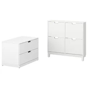 IKEA STÄLL / NORDLI, меблі для передпокою, комплект з 2 предметів, білий 395.279.30 фото