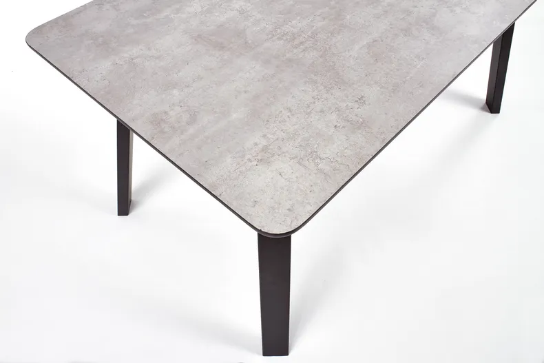 Стол обеденный HALMAR HALIFAX 160x90 см, бетон, черный фото №6