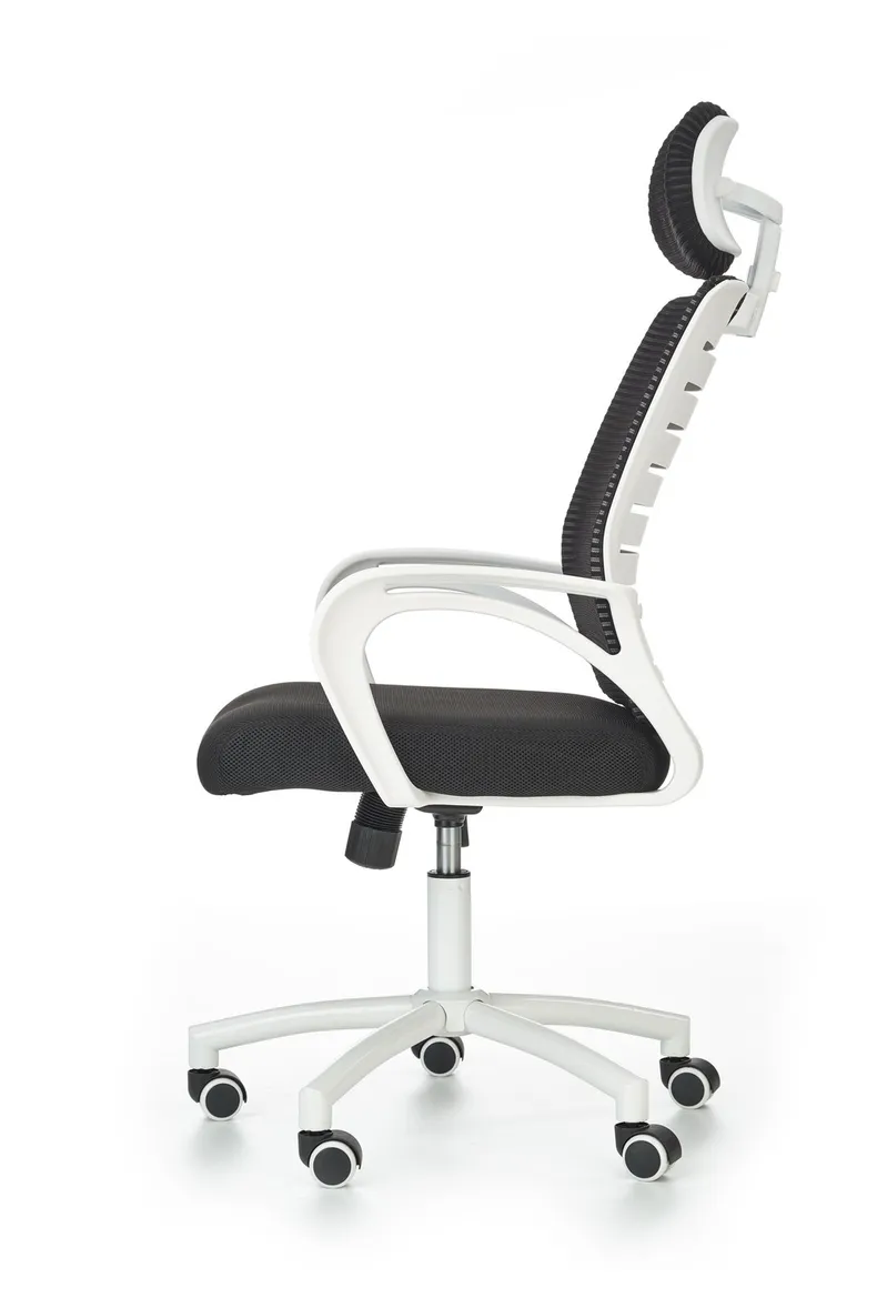 Крісло комп'ютерне офісне обертове HALMAR SOCKET чорний-білий фото №2