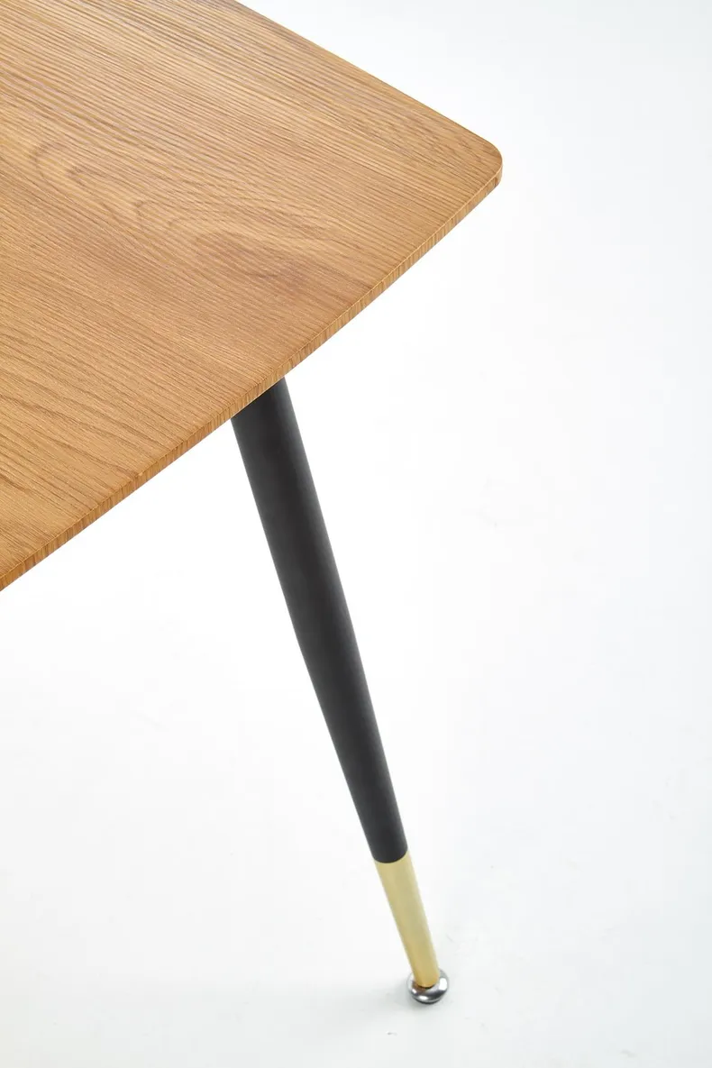 Кухонний стіл HALMAR TRIPOLIS 120x70 см, стільниця - дуб золотий, ніжки - чорні фото №7