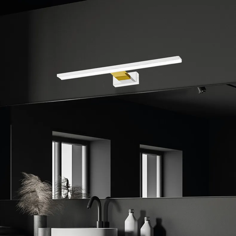 BRW Настінний світлодіодний світильник для ванної кімнати Shine 60см металл білий 080990 фото №3