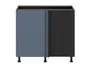 BRW Кухонный угловой шкаф Верди правый мистик матовый наращивает угол 105x82 см, черный/матовый FL_DNW_105/82/60_P/B-CA/MIM фото