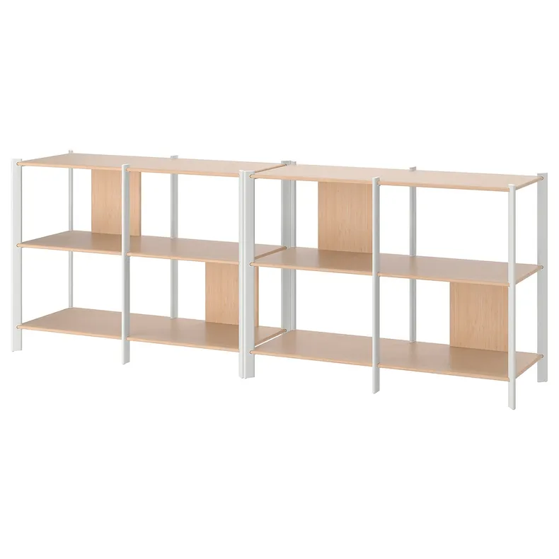 IKEA JÄTTESTA ЄТТЕСТА, шафа, білий / світлий бамбук, 240x85 см 594.972.15 фото №1