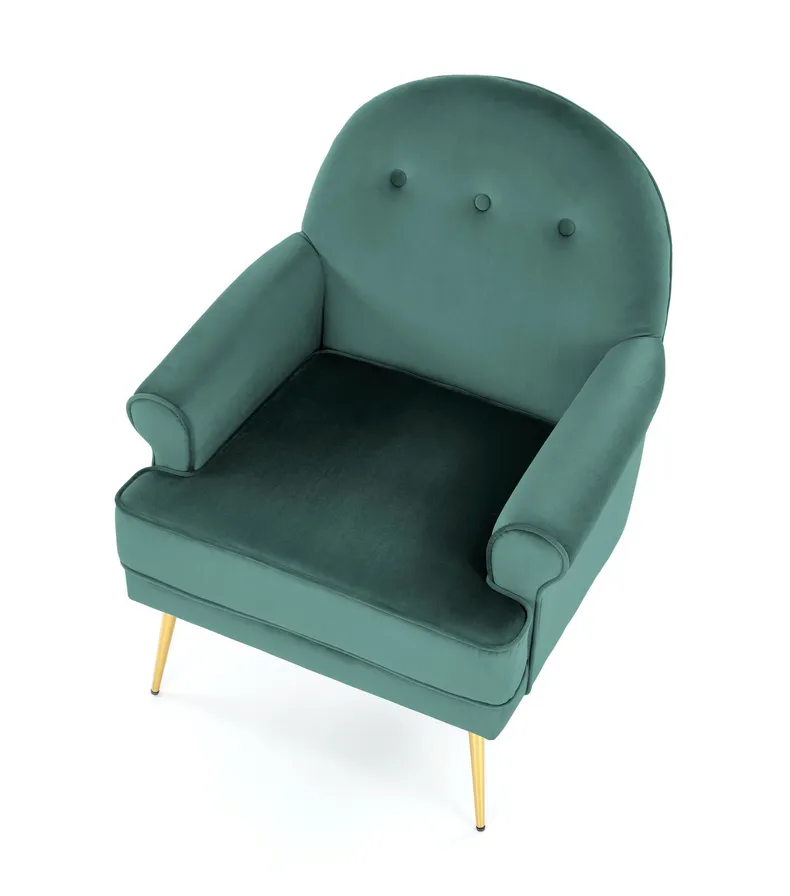Кухонний стілець HALMAR SANTI темно-зелений/золотий фото №11